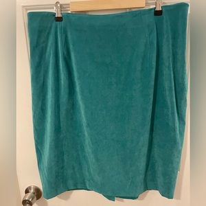 Teal Velvet Skirt